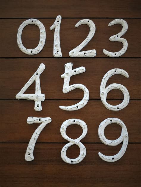 rustic white metal house numbers|White Rustic House Numbers .